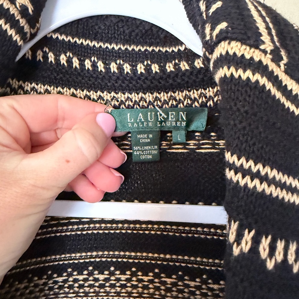 Ralph Lauren Linen Blend Tie-Waist Cardigan NEW - Picture 3 of 7